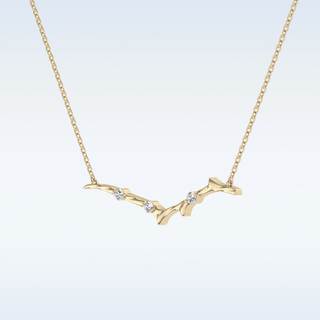 Customized Round Shaped Moissanite Necklace –  0.7 CT Round Cut in 14K/18K Gold