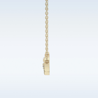 Customized Round Shaped Moissanite Necklace –  0.7 CT Round Cut in 14K/18K Gold
