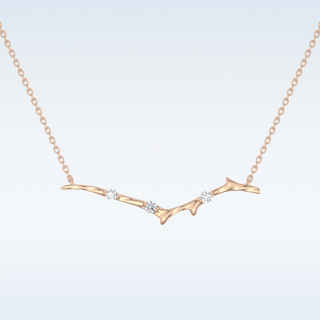 Customized Round Shaped Moissanite Necklace –  0.7 CT Round Cut in 14K/18K Gold