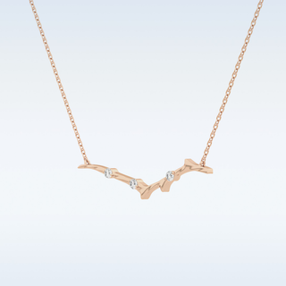 Customized Round Shaped Moissanite Necklace –  0.7 CT Round Cut in 14K/18K Gold