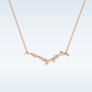 Customized Round Shaped Moissanite Necklace –  0.7 CT Round Cut in 14K/18K Gold
