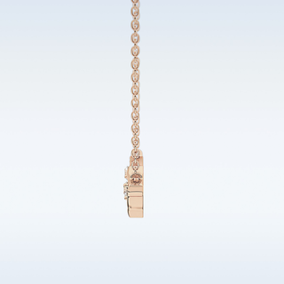 Customized Round Shaped Moissanite Necklace –  0.7 CT Round Cut in 14K/18K Gold
