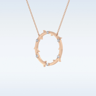 Customized Round Shaped Moissanite Necklace –  0.9 CT Round Cut in 14K/18K Gold