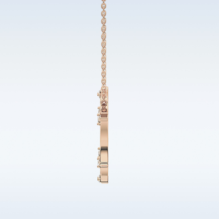 Customized Round Shaped Moissanite Necklace –  0.9 CT Round Cut in 14K/18K Gold