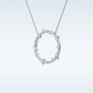 Customized Round Shaped Moissanite Necklace –  0.9 CT Round Cut in 14K/18K Gold