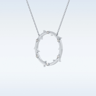 Customized Round Shaped Moissanite Necklace –  0.9 CT Round Cut in 14K/18K Gold
