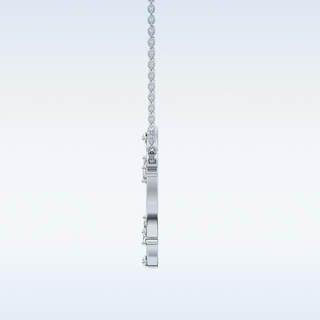Customized Round Shaped Moissanite Necklace –  0.9 CT Round Cut in 14K/18K Gold