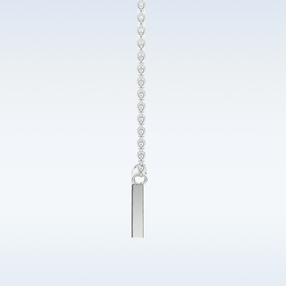 Customized W Shaped Moissanite Necklace –  0.8 CT Round Cut in 14K/18K Gold