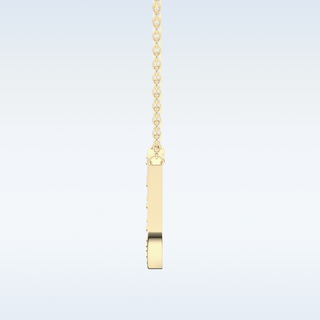 Customized U Shaped Moissanite Necklace –  0.26 CT Round Cut in 14K/18K Gold