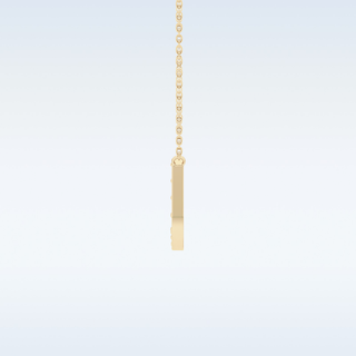 Customized U Shaped Moissanite Necklace –  0.26 CT Round Cut in 14K/18K Gold