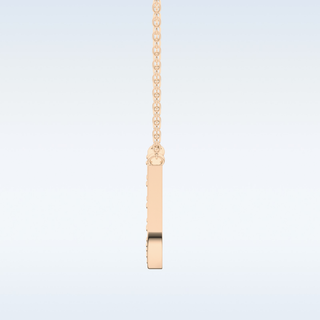 Customized U Shaped Moissanite Necklace –  0.26 CT Round Cut in 14K/18K Gold