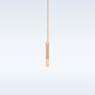 Customized U Shaped Moissanite Necklace –  0.26 CT Round Cut in 14K/18K Gold