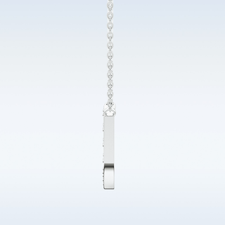 Customized U Shaped Moissanite Necklace –  0.26 CT Round Cut in 14K/18K Gold