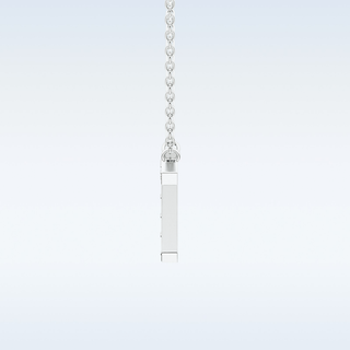 Customized T Shaped Moissanite Necklace –  0.17 CT Round Cut in 14K/18K Gold