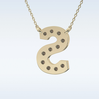 Customized S Shaped Moissanite Necklace –  0.77 CT Round Cut in 14K/18K Gold