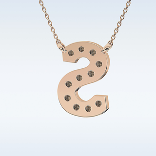 Customized S Shaped Moissanite Necklace –  0.77 CT Round Cut in 14K/18K Gold