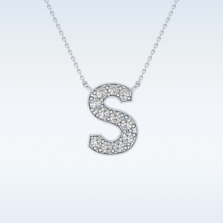 Customized S Shaped Moissanite Necklace –  0.77 CT Round Cut in 14K/18K Gold