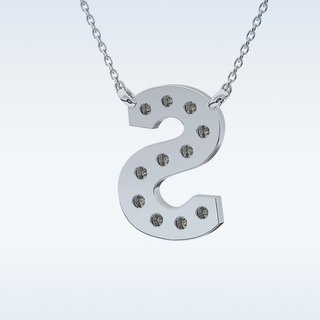 Customized S Shaped Moissanite Necklace –  0.77 CT Round Cut in 14K/18K Gold
