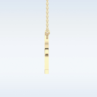 Customized R Shaped Moissanite Necklace –  0.3 CT Round Cut in 14K/18K Gold
