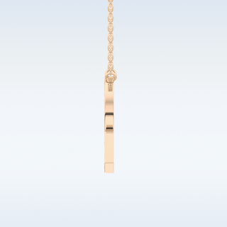 Customized R Shaped Moissanite Necklace –  0.3 CT Round Cut in 14K/18K Gold