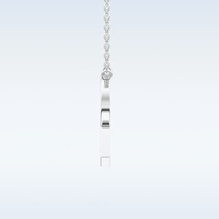 Customized R Shaped Moissanite Necklace –  0.3 CT Round Cut in 14K/18K Gold