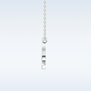Customized Q Shaped Moissanite Necklace –  0.268 CT Round Cut in 14K/18K Gold
