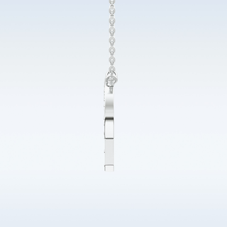 Customized P Shaped Moissanite Necklace –  0.39 CT Round Cut in 14K/18K Gold