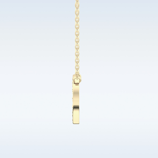 Customized O Shaped Moissanite Necklace – 0.22 CT Round Cut in 14K/18K Gold