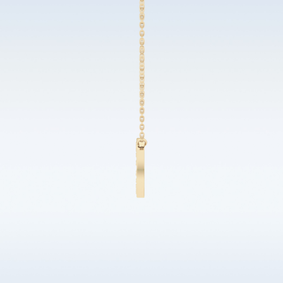 Customized O Shaped Moissanite Necklace – 0.22 CT Round Cut in 14K/18K Gold