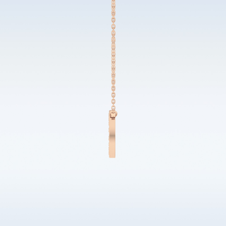 Customized O Shaped Moissanite Necklace – 0.22 CT Round Cut in 14K/18K Gold