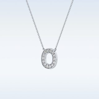 Customized O Shaped Moissanite Necklace – 0.22 CT Round Cut in 14K/18K Gold