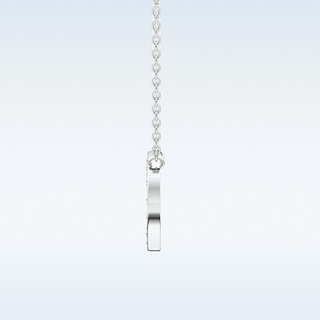 Customized O Shaped Moissanite Necklace – 0.22 CT Round Cut in 14K/18K Gold