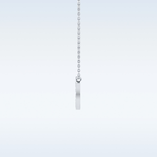 Customized O Shaped Moissanite Necklace – 0.22 CT Round Cut in 14K/18K Gold