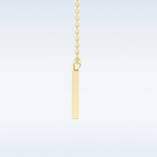 Customized N Shaped Moissanite Necklace –  0.31 CT Round Cut in 14K/18K Gold