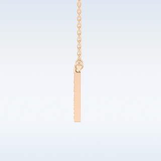 Customized N Shaped Moissanite Necklace –  0.31 CT Round Cut in 14K/18K Gold