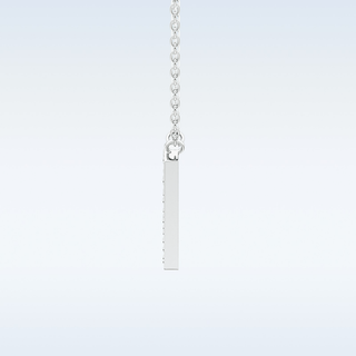 Customized N Shaped Moissanite Necklace –  0.31 CT Round Cut in 14K/18K Gold
