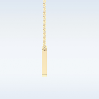 Customized M Shaped Moissanite Necklace –  0.2 CT Round Cut in 14K/18K Gold