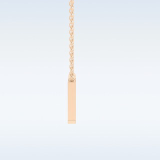 Customized M Shaped Moissanite Necklace –  0.2 CT Round Cut in 14K/18K Gold