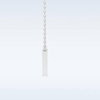 Customized M Shaped Moissanite Necklace –  0.2 CT Round Cut in 14K/18K Gold