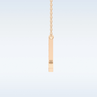 Customized L Shaped Moissanite Necklace –  0.24 CT Round Cut in 14K/18K Gold