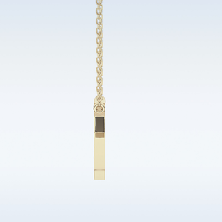 Customized K Shaped Moissanite Necklace –  0.27 CT Round Cut in 14K/18K Gold