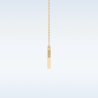 Customized K Shaped Moissanite Necklace –  0.27 CT Round Cut in 14K/18K Gold