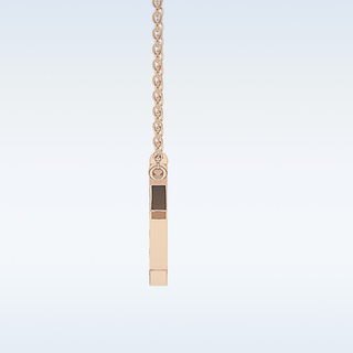 Customized K Shaped Moissanite Necklace –  0.27 CT Round Cut in 14K/18K Gold