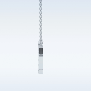 Customized K Shaped Moissanite Necklace –  0.27 CT Round Cut in 14K/18K Gold