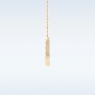 Customized J Shaped Moissanite Necklace –  0.3 CT Round Cut in 14K/18K Gold