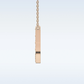 Customized J Shaped Moissanite Necklace –  0.3 CT Round Cut in 14K/18K Gold