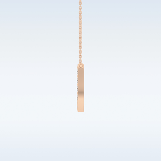 Customized J Shaped Moissanite Necklace –  0.3 CT Round Cut in 14K/18K Gold