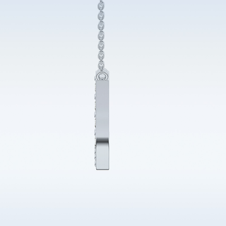 Customized J Shaped Moissanite Necklace –  0.3 CT Round Cut in 14K/18K Gold