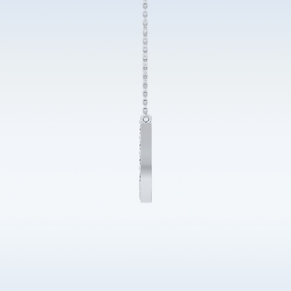Customized J Shaped Moissanite Necklace –  0.3 CT Round Cut in 14K/18K Gold