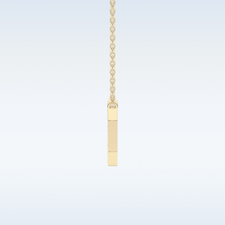 Customized I Shaped Moissanite Necklace –  0.8 CT Round Cut in 14K/18K Gold